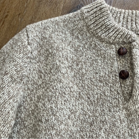 Vintage L.L. Bean Wool Knit Sweater with Button Detail - Picture 3 of 6